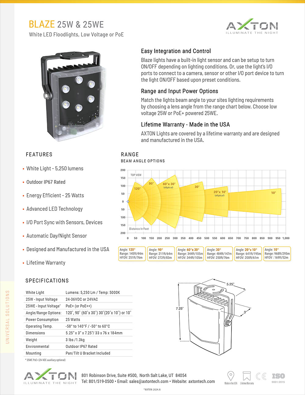 LED Floodlight Blaze 25W(E) Data-sheet