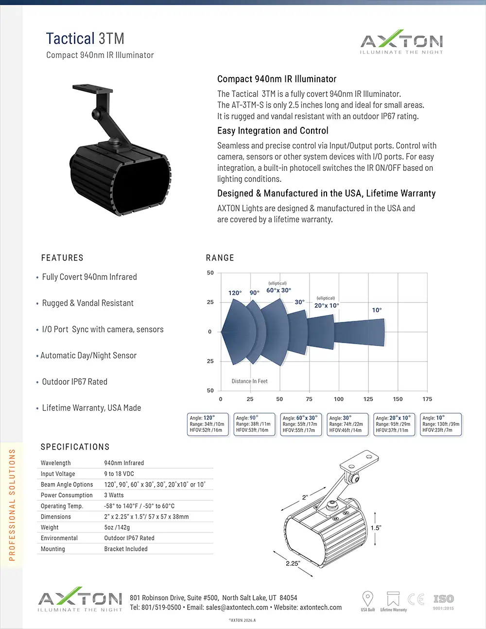 940nm IR Illuminator Tactical 3TM, Datasheet