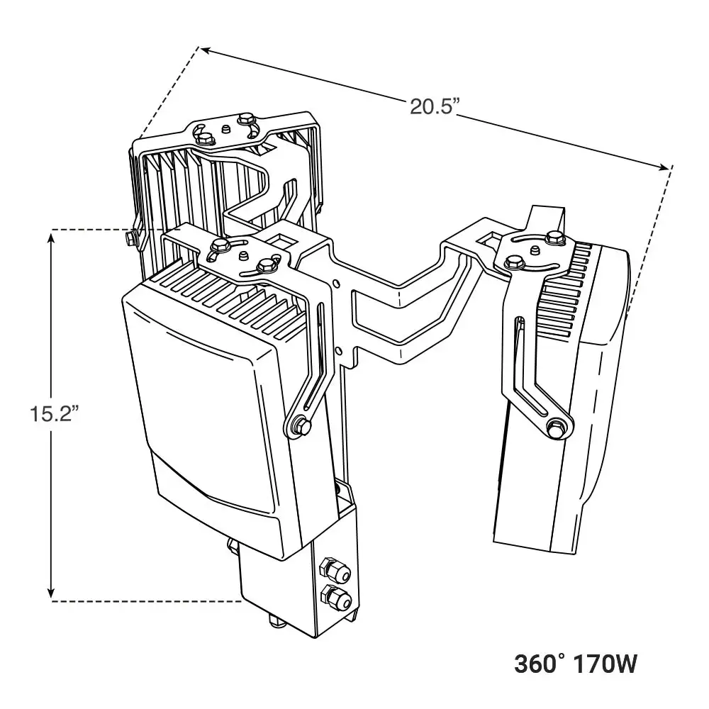 AXTON LIGHT_360_1170W_Security_Floodlight drawing